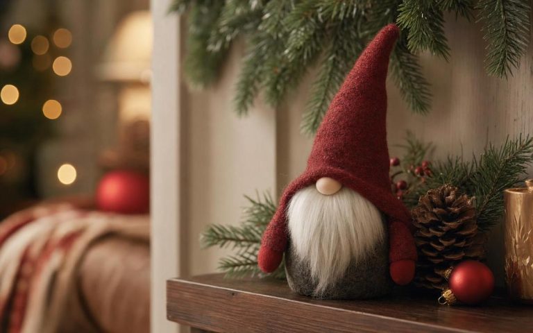 Photorealistic Gnome Christmas Decor seasonal decor vignette