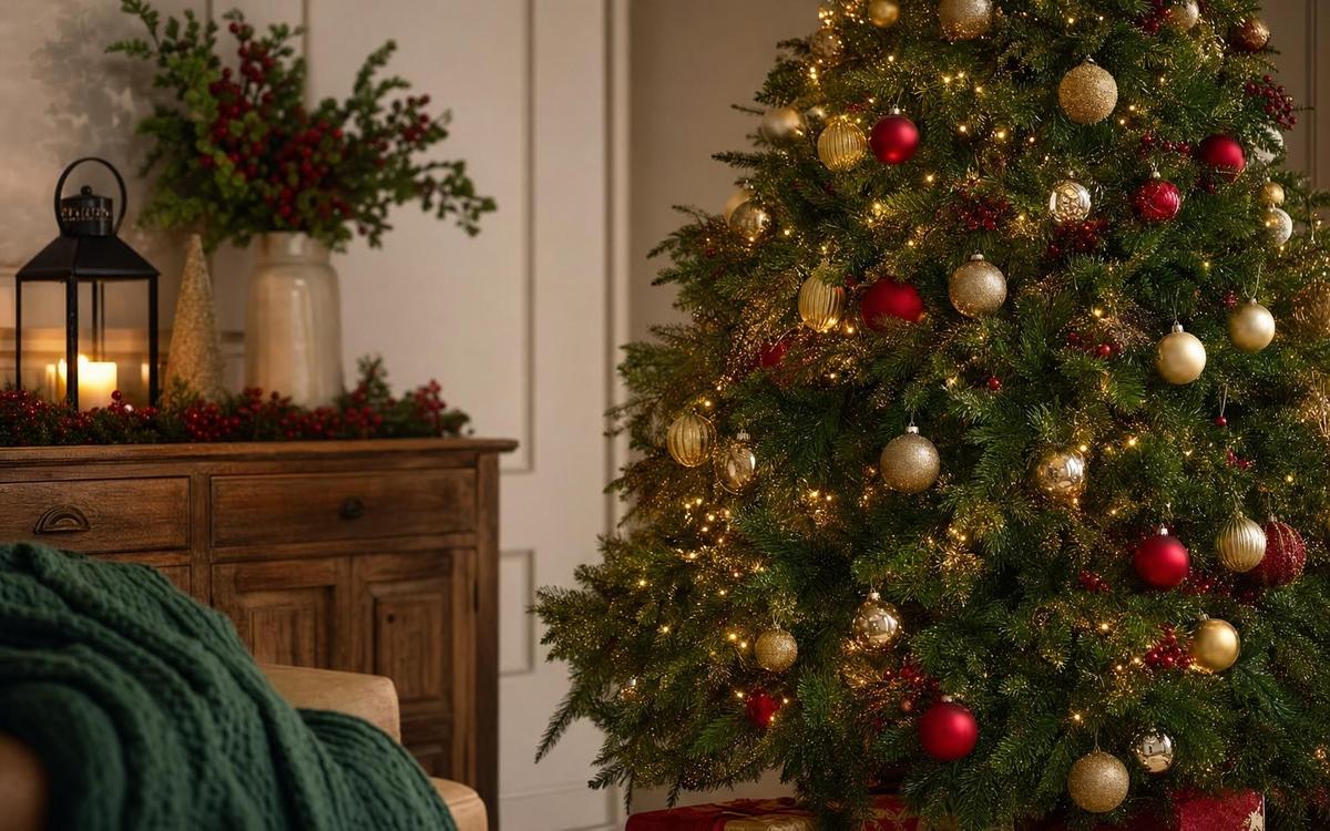 Photorealistic Christmas Tree Decorating Ideas seasonal decor vignette
