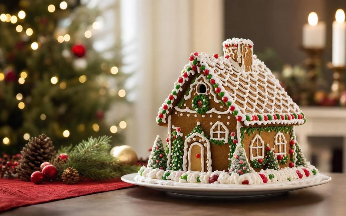 Photorealistic Gingerbread Christmas Decor seasonal decor vignette