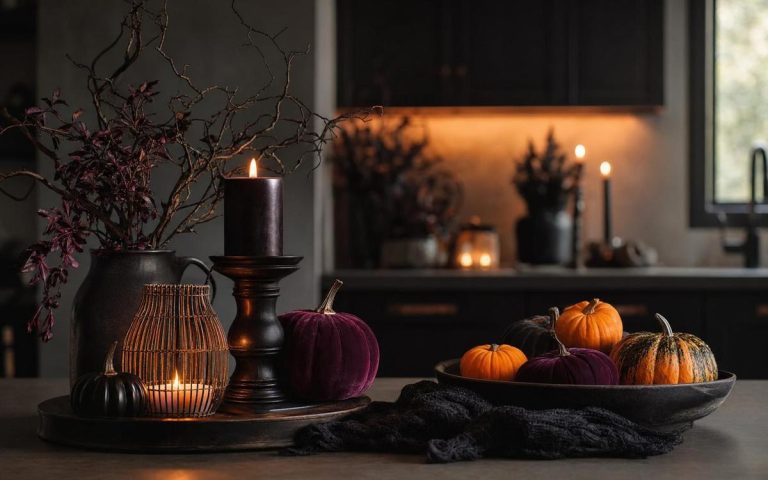Photorealistic Halloween Kitchen Decor seasonal decor vignette